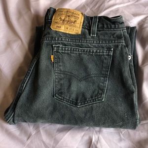 Orange Tag Levi’s 560 Vintage Black High Waisted Straight Leg Jeans